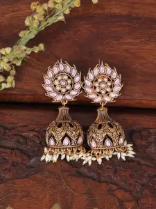 Crunchy Fashion Gold Plating Classic Jhumka Earrings