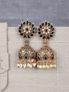 Crunchy Fashion Gold Plating Classic Jhumkas Earrings