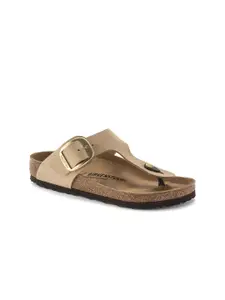 Birkenstock Gizeh Big Buckle Sandcastle Regular Width Nubuck Leather Thong Sandals