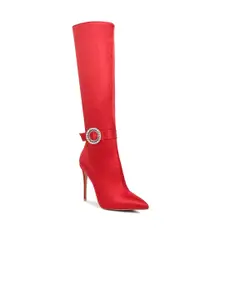 London Rag Women Pointed Toe Stiletto-Heeled Winter Boots