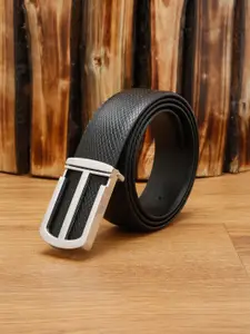 LOUIS STITCH Men Textured Leather Formal Belt