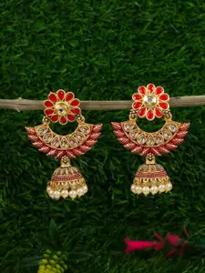 PRIVIU Gold Plated Classic Jhumkas Earrings