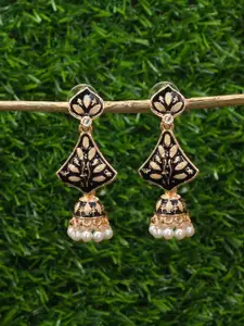 PRIVIU Gold Plated Classic Jhumkas Earrings