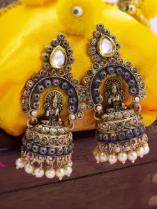 PRIVIU Gold Plated Classic Jhumkas Earrings