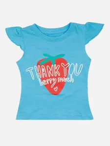 Bodycare Kids Infants Girls Typography Printed Cotton T-shirt