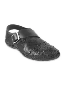 J.FONTINI Men Buckle Shoe-Style Sandals