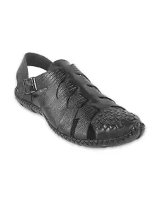 J.FONTINI Men Leather Shoe-Style Sandals