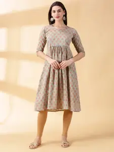 DIVINATION Women Ethnic Motifs Printed Dress