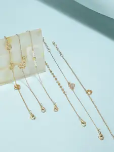 AMI Women Set Of 6 Gold-Plated Link Bracelet