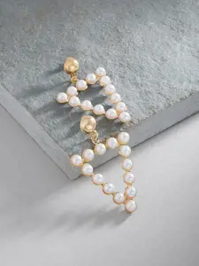 AMI Gold-Plated Triangular Drop Earrings