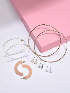 AMI Set Of 6 Contemporary Hoop Earrings