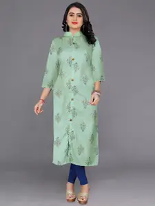 Indian Fashionista Women Floral Digital Printed Straight Kurta