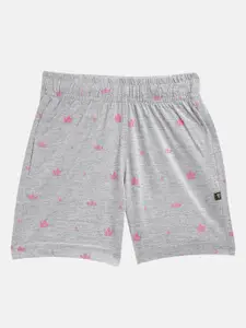 PROTEENS Girls Printed Pure Cotton Lounge Shorts