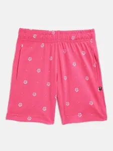 PROTEENS Girls Printed Pure Cotton Lounge Shorts
