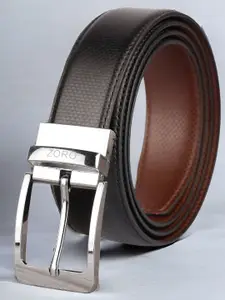 ZORO Men Textured PU Reversible Belt