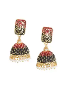 OOMPH Gold-Plated Dome Shaped Jhumkas Earrings