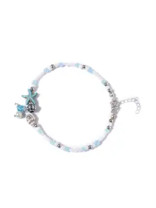 OOMPH Women Sea Shell Beaded Anklet