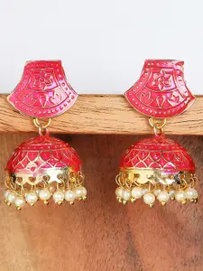 OOMPH Gold-Plated Dome Shaped Jhumkas Earrings