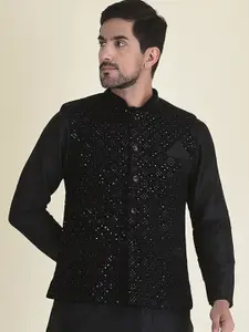 HOUSE OF DEYANN Men Ethnic Motifs Embroidered Kurta with Trousers