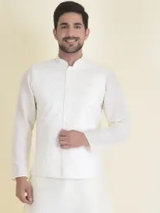 HOUSE OF DEYANN Men Ethnic Motifs Embroidered Kurta With Trousers