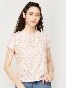 CODE by Lifestyle Floral Print Round Neck Top