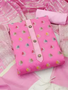 KALINI Woven Design Unstitched Dress Material