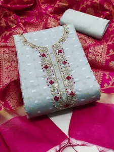 KALINI Woven Design Banarasi Unstitched Dress Material