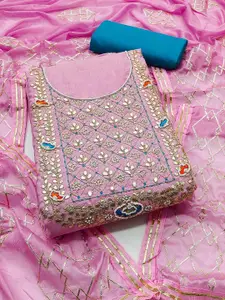 KALINI Woven Design Unstitched Dress Material