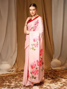 AVANSHEE Floral Printed Pure Chiffon Saree