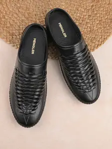 MENGLER Men Woven Design Shoe-Style Sandals
