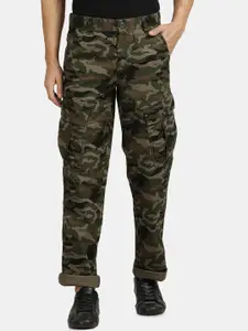 t-base Men Cotton Camouflage Printed Cargos Trousers