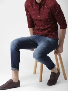 HIGHLANDER Men Blue Slim Tapered Fit Clean Look Stretchable Ankle Length Jeans