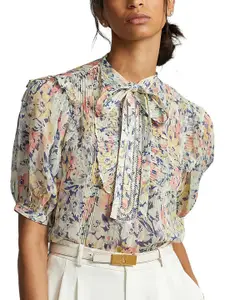 Polo Ralph Lauren Women Floral Printed Crinkled Top