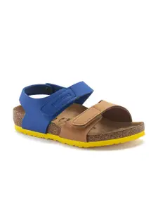 Birkenstock Palu Boys Colourblocked Narrow Width Ankle-Strap Comfort Sandals