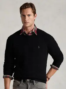 Polo Ralph Lauren Men Self Design Cable Knit Pullover Sweaters