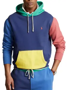 Polo Ralph Lauren Men Colourblocked Hooded Pullover Sweatshirt