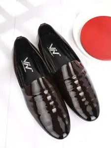 VIV Men Patent Leather Slip-On Brogues