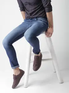 HIGHLANDER Men Blue Slim Fit Mid-Rise Clean Look Jeans
