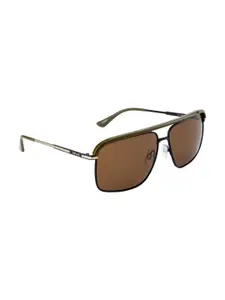 OPIUM Men Square Sunglasses with Polarised and UV Protected Lens OP-1939-C03-