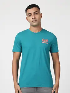 Lee Men Typography Printed Cotton T-shirt