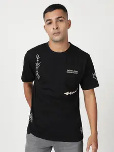 Lee Men Geometric Printed Cotton T-shirt
