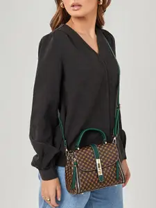 Styli Geometric Print Structured Satchel
