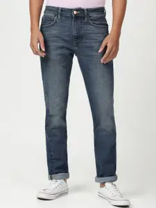 Lee Men Blue Slim Fit Heavy Fade Stretchable Jeans