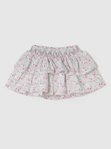 max Infant Girls Printed Pure Cotton Flared Mini Skirt