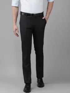 Arrow Men Textured Tailored Fit Flat Front Formal Trousers