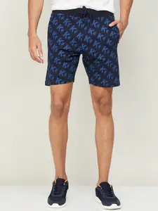Kappa Men Mid-Rise Printed Cotton Sports Shorts