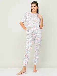 Ginger by Lifestyle Conversational Printed Pure Cotton Night Suit