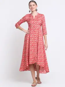 KALINI Floral Printed Fit And flare Dress