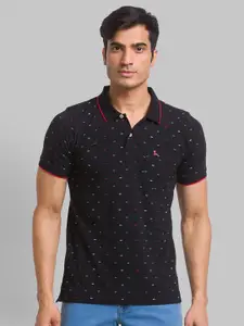 Parx Men Printed Short Sleeve Polo Collar T-shirt