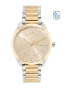 Calvin Klein Women Essentials 3H Bracelet Style Analogue Watch 25200192-Gold